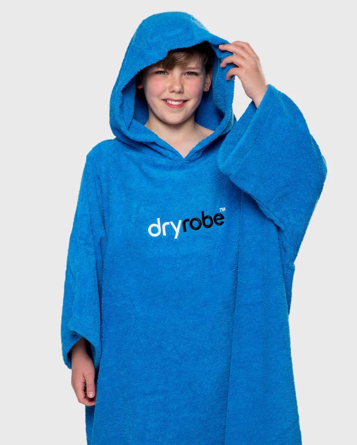 Towel Robe Organic - Poncho Coton Organic Enfant BleuPonchosDryrobe