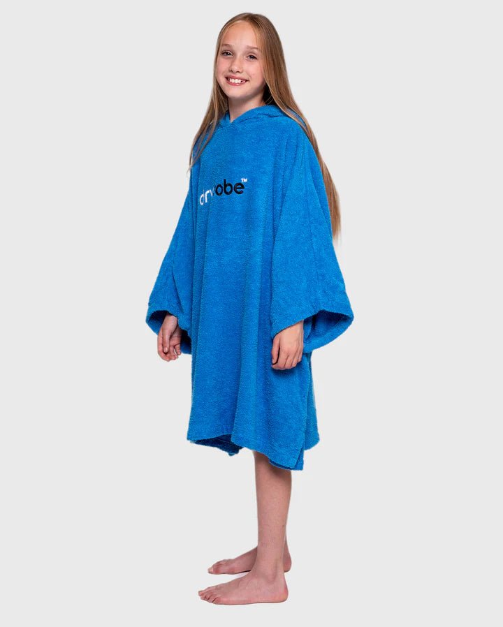 Towel Robe Organic - Poncho Coton Organic Enfant BleuPonchosDryrobe