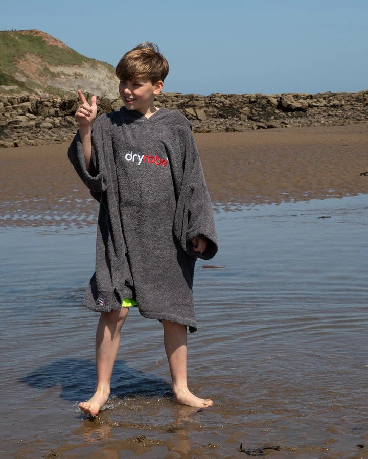 Towel Robe Organic - Poncho Coton Organic Enfant GrisPonchosDryrobe