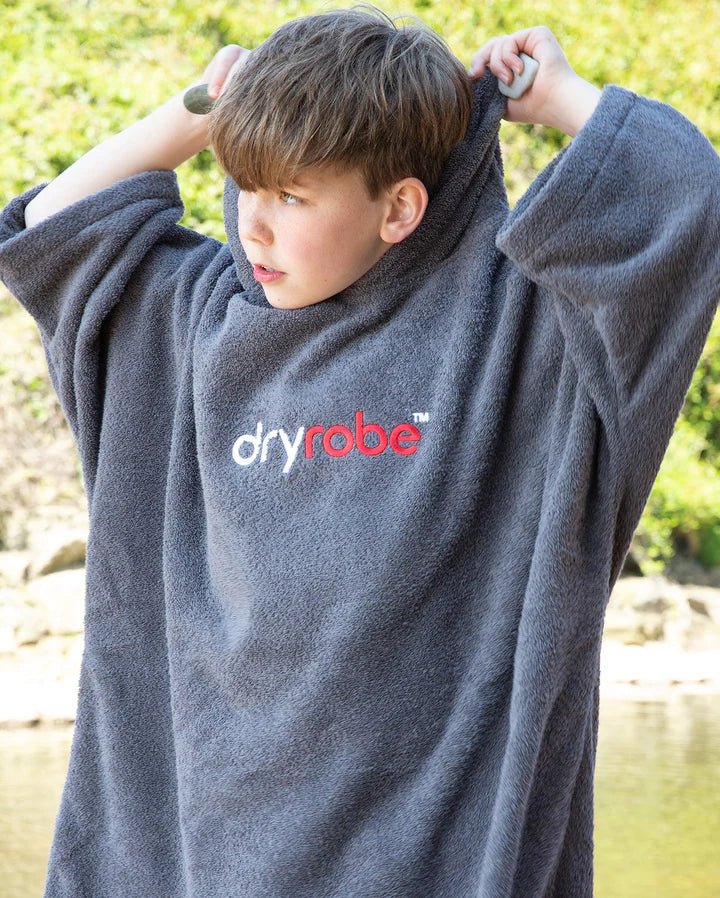 Towel Robe Organic - Poncho Coton Organic Enfant GrisPonchosDryrobe