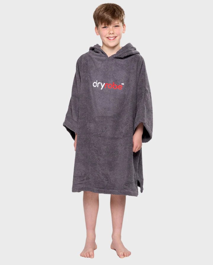 Towel Robe Organic - Poncho Coton Organic Enfant GrisPonchosDryrobe