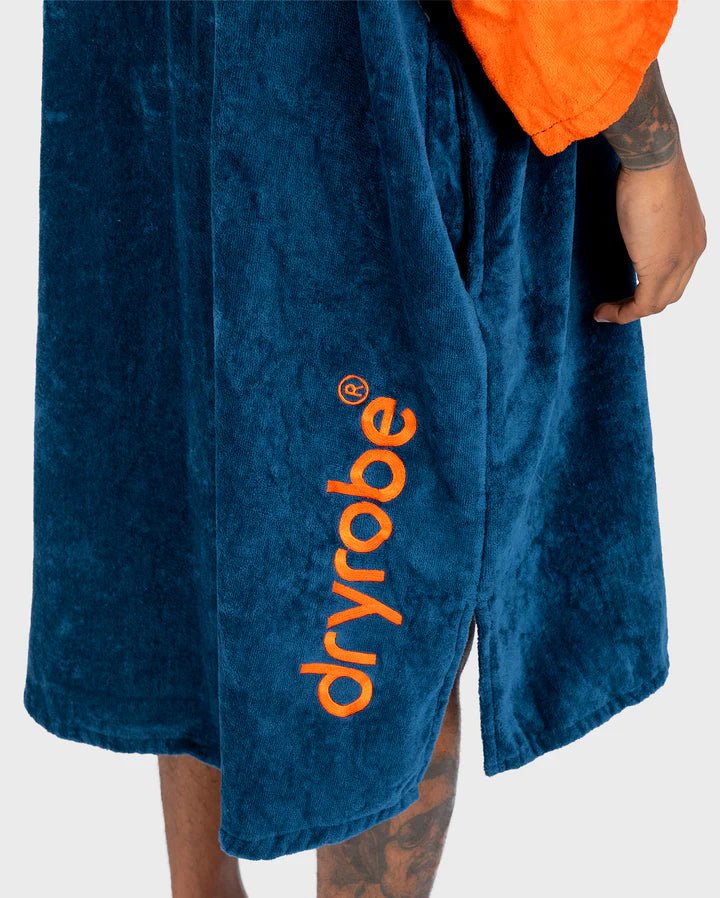 Towel Robe - Poncho Zippé Coton Organic Adulte BleuPonchosDryrobe