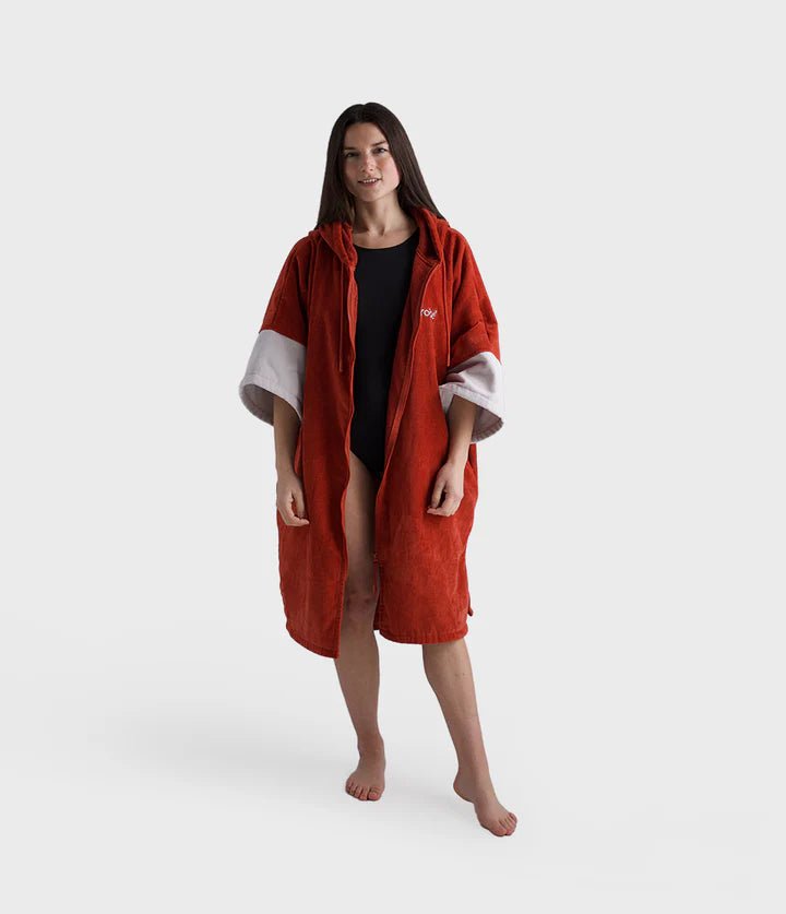 Towel Robe - Poncho Zippé Coton Organic Adulte OrangePonchosDryrobe