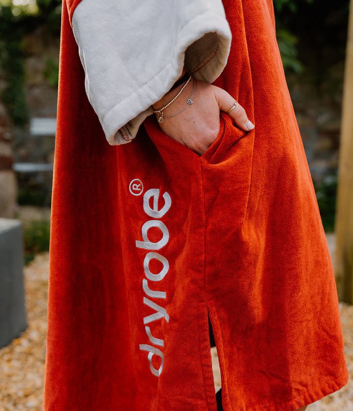 Towel Robe - Poncho Zippé Coton Organic Adulte OrangePonchosDryrobe