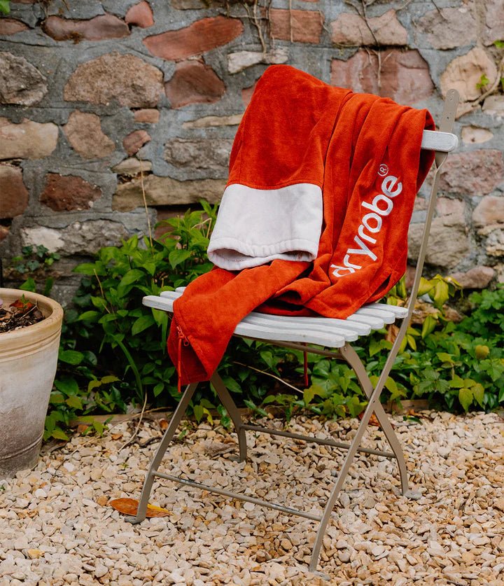 Towel Robe - Poncho Zippé Coton Organic Adulte OrangePonchosDryrobe