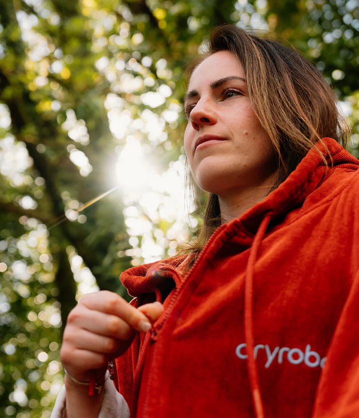 Towel Robe - Poncho Zippé Coton Organic Adulte OrangePonchosDryrobe