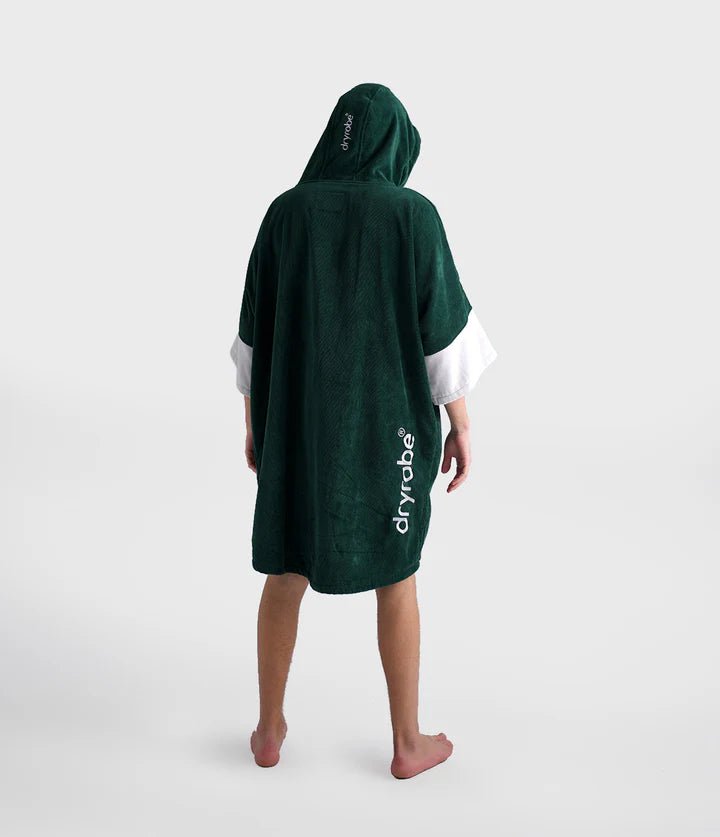 Towel Robe - Poncho Zippé Coton Organic Adulte VertPonchosDryrobe