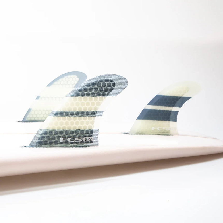 V - 2 PC Tri Fin Set Blue/White#DérivesFcs