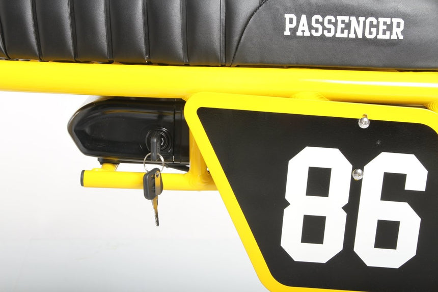 Voltaway Passenger Vélo Electrique Fat Bike Yellow/Black 17AHTwin SaddleVoltaway