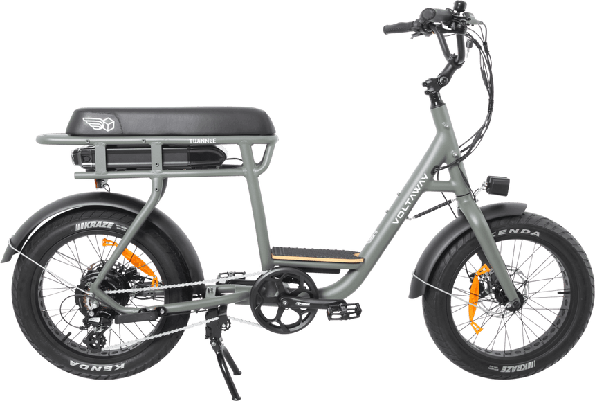 Voltaway Twinnee Vélo Electrique Bi-Place FeldgrauHawaiiSurf