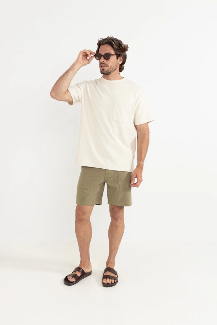 Worn Path Textured Linen Short Homme#ShortsRhythm