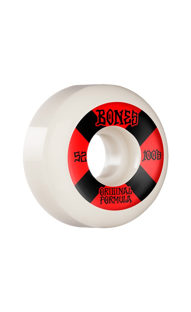 100'S 52Mm V5 #4 White Sidecut (Jeu De 4) Roues De Skate#Roues SkateBones
