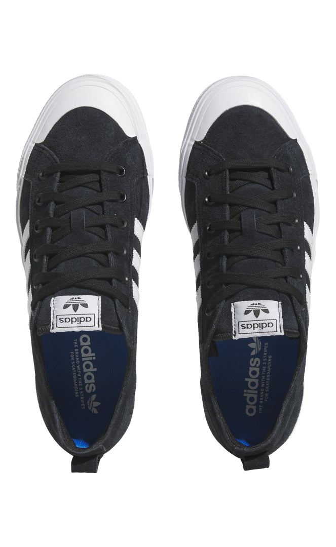 Adidas Nizza Low Adv Black White Chaussures De Skate BLACK/WHITE