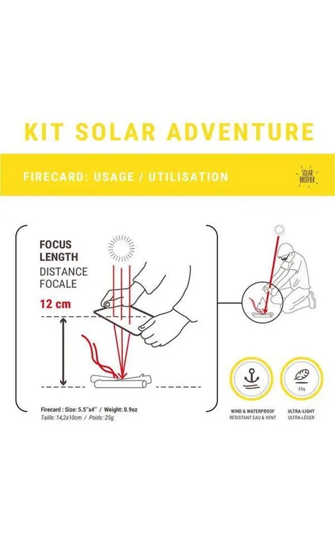 Adventure Kit Matériel De Survie Solaire#FeuSolar Brother
