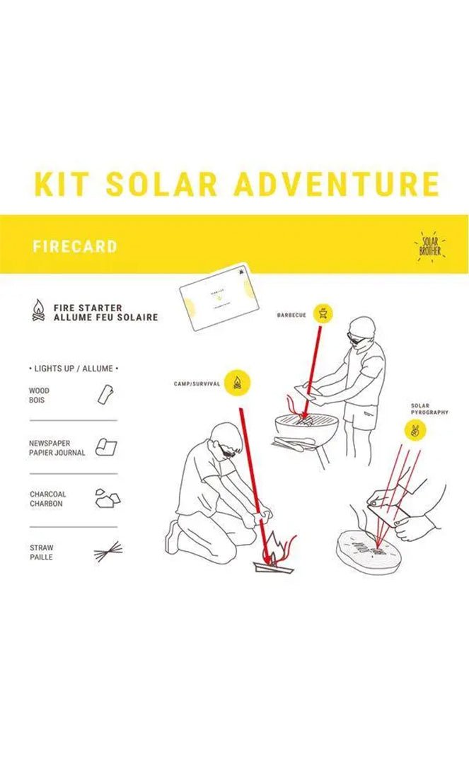 Adventure Kit Matériel De Survie Solaire#FeuSolar Brother