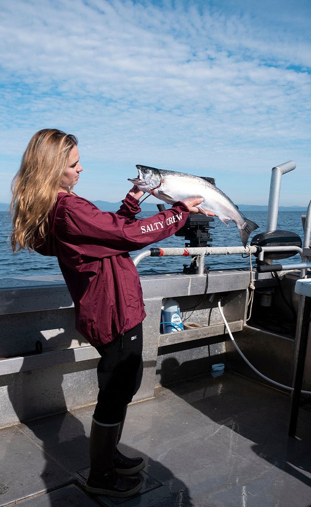 Alpha Windbreaker Maroon Veste Femme#VestesSalty Crew