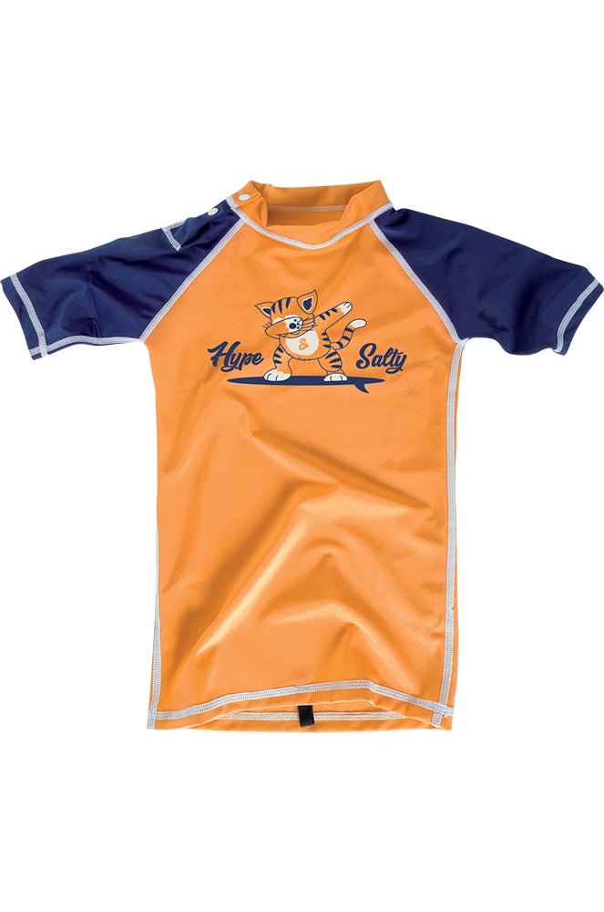 Bicolor Design Manches Courtes Upf50 Lycra Surf Enfant#LycrasMdns