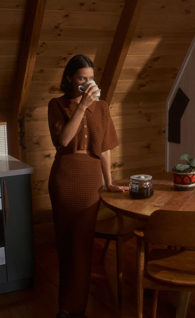 EVERMORE KNIT MIDI SKIRT#SkirtRhythm