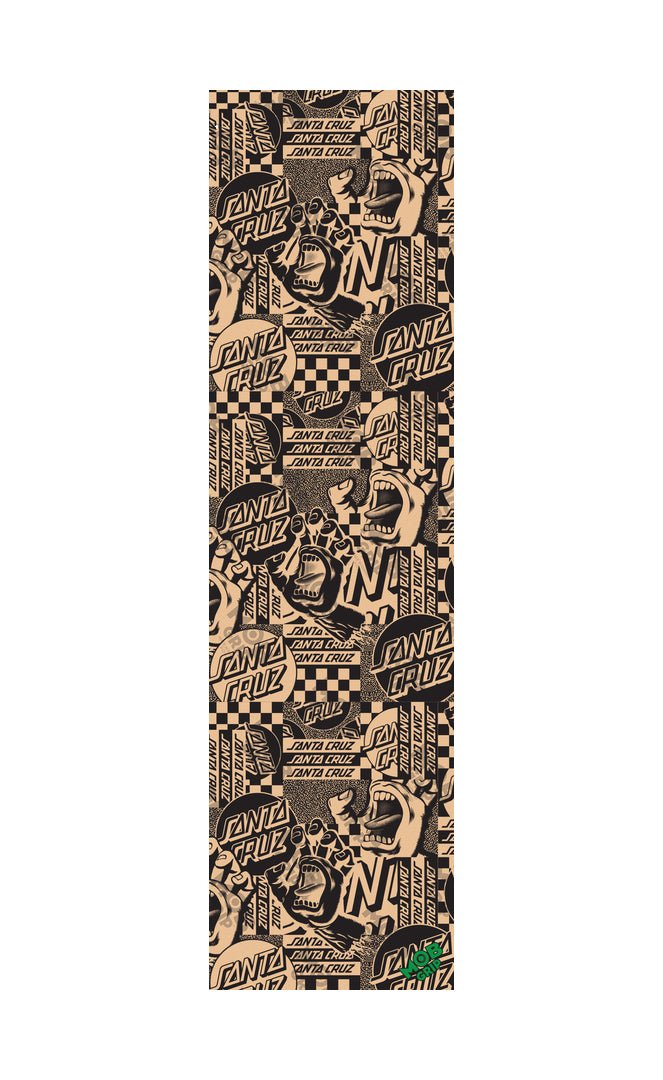 Flier Collage Hand Clear 9 X 33 Plaque De Grip Skateboard#GripsSanta Cruz