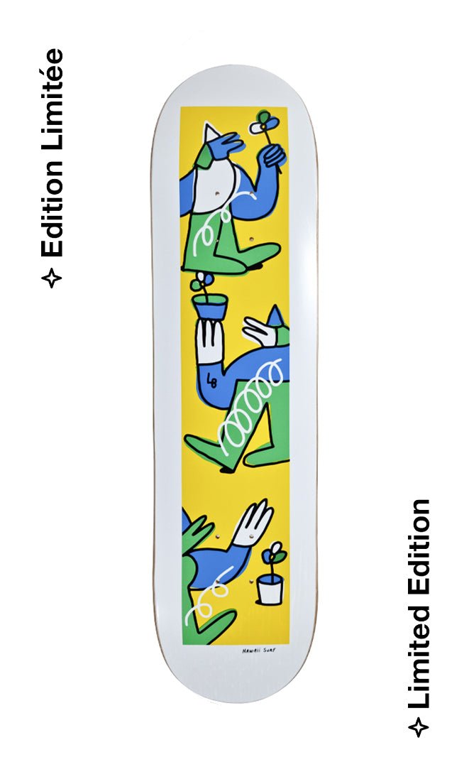 Hawaiisurf X Lucas Beaufort 8.0 Yellow Deck Skateboard 1/3#Skateboard StreetHawaiisurf