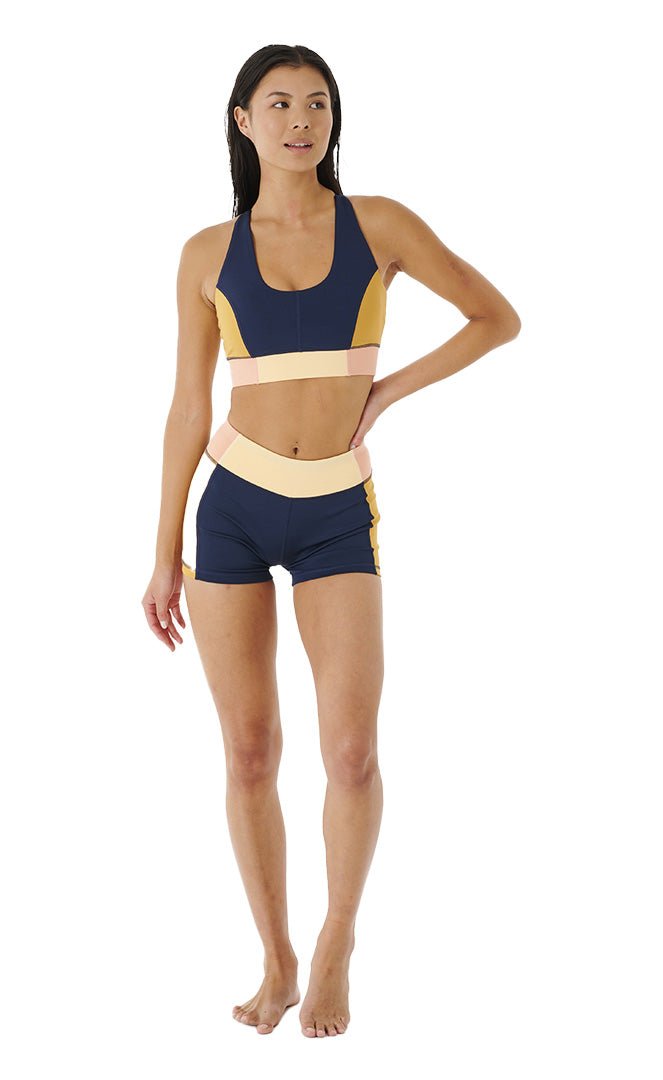 Mirage Aloe Crop Navy Brassiere De Sport Femme#Sous VêtementsRip Curl