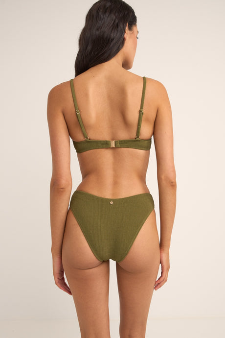 Isla Rib Ring Front Trilete - Dames Badpak Top