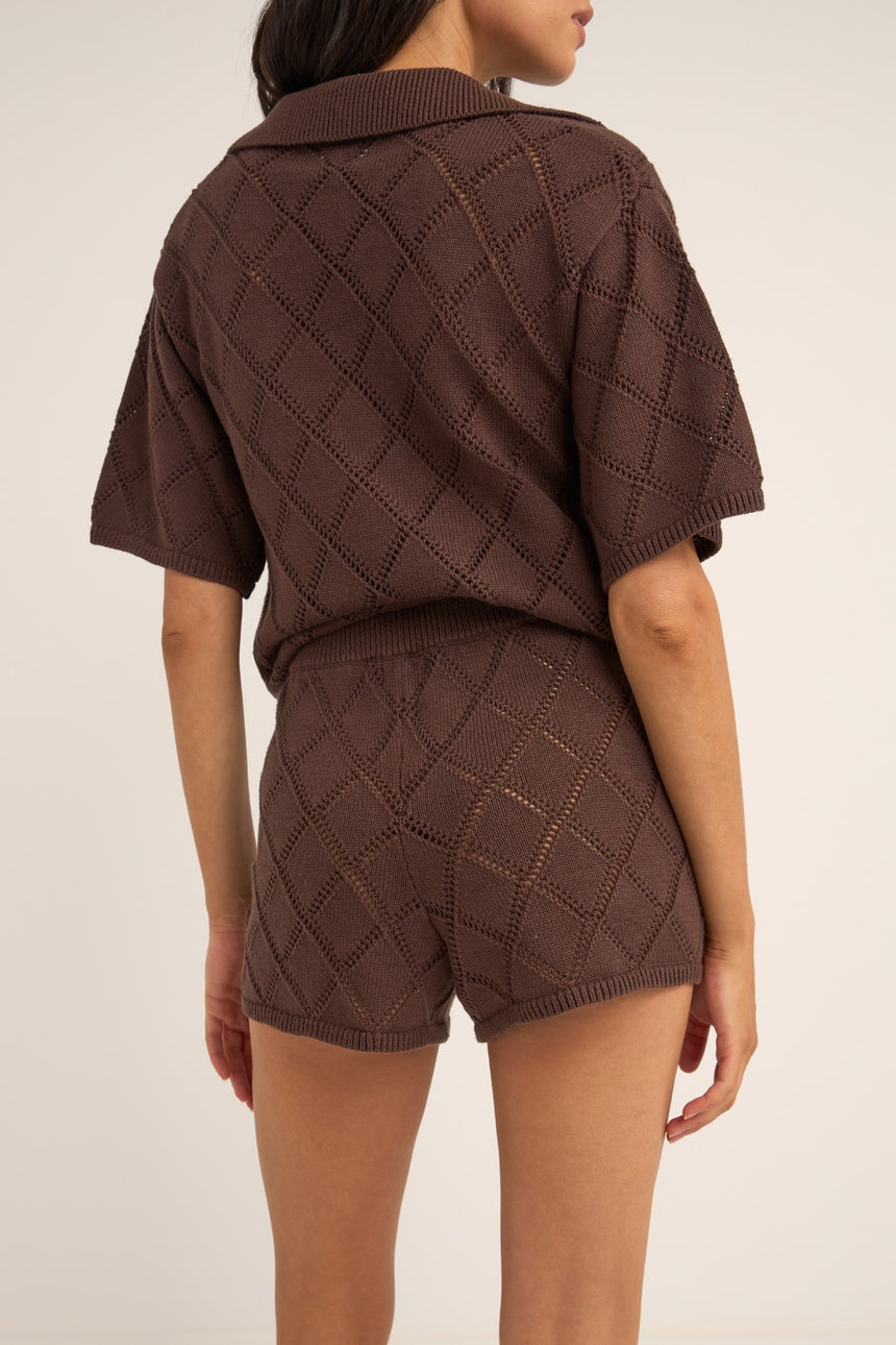 Sunny Strick Strand - Shorts Damen