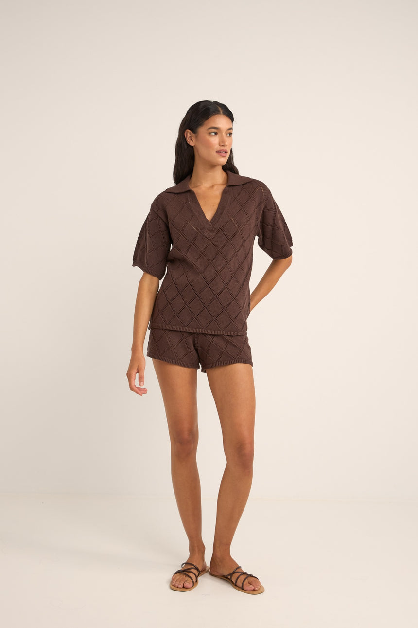 Sunny Strick Strand - Shorts Damen