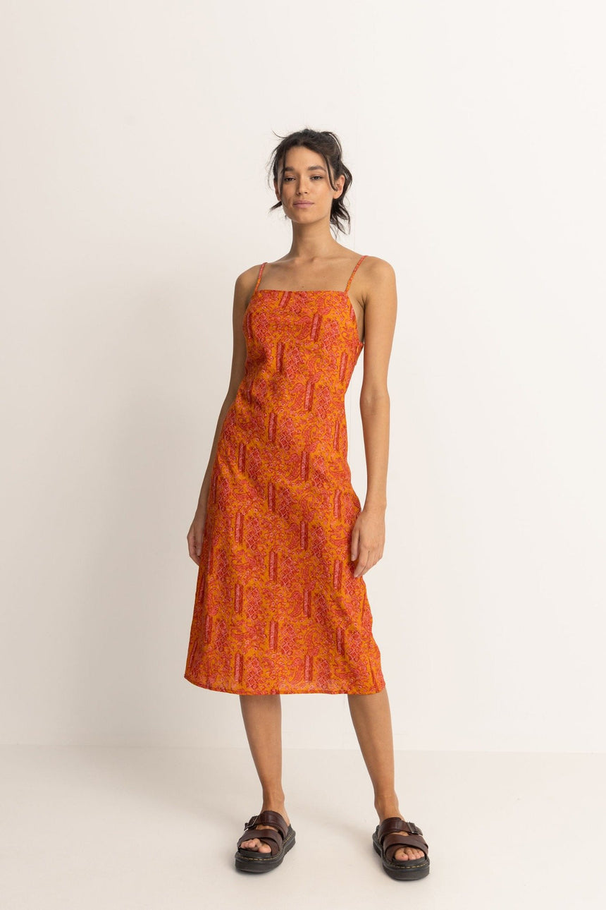 Adia Paisley Bias Cut - Robe Mi-Longue Femme