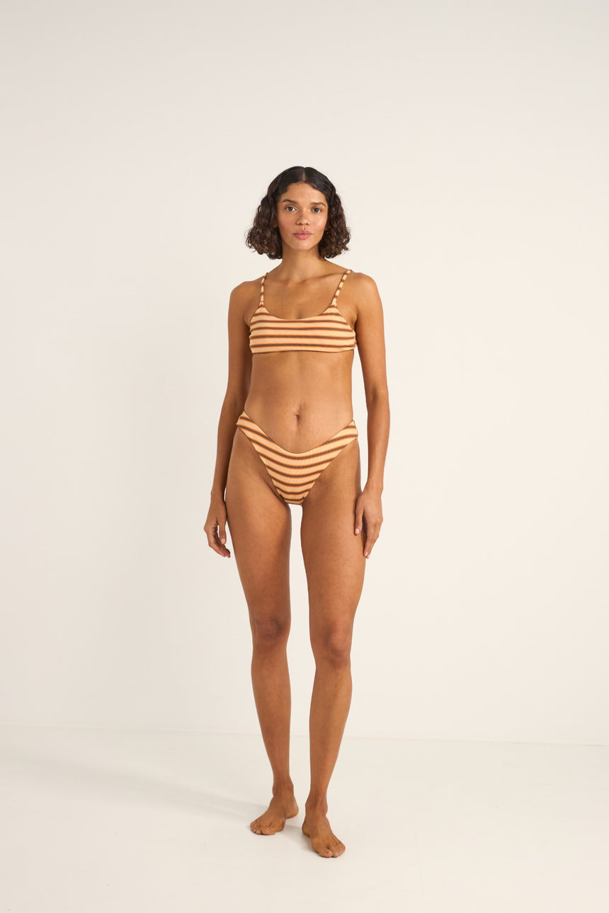 Tide Stripe Crop - Damen Bikinioberteil