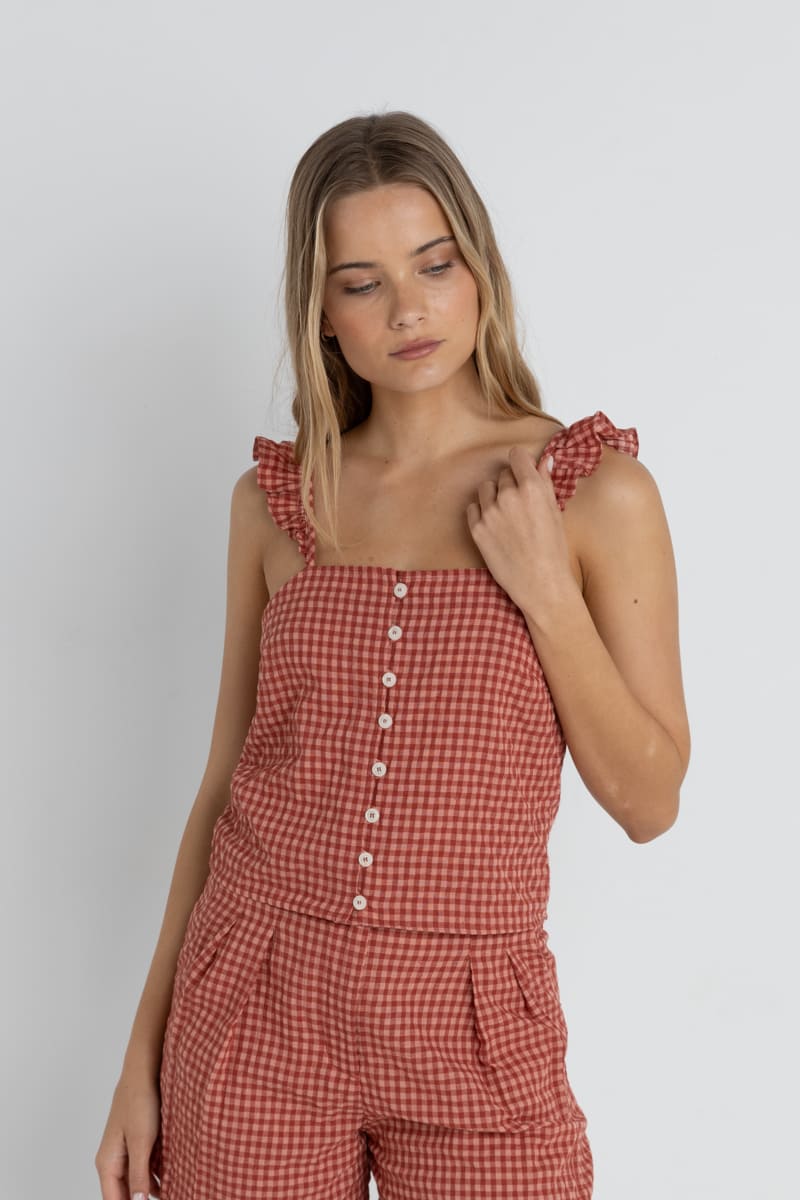 Lola Check Cami - Top Femme