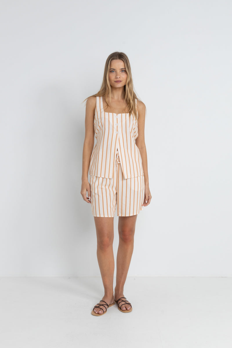 Tide Stripe Long - Casaco Mulher