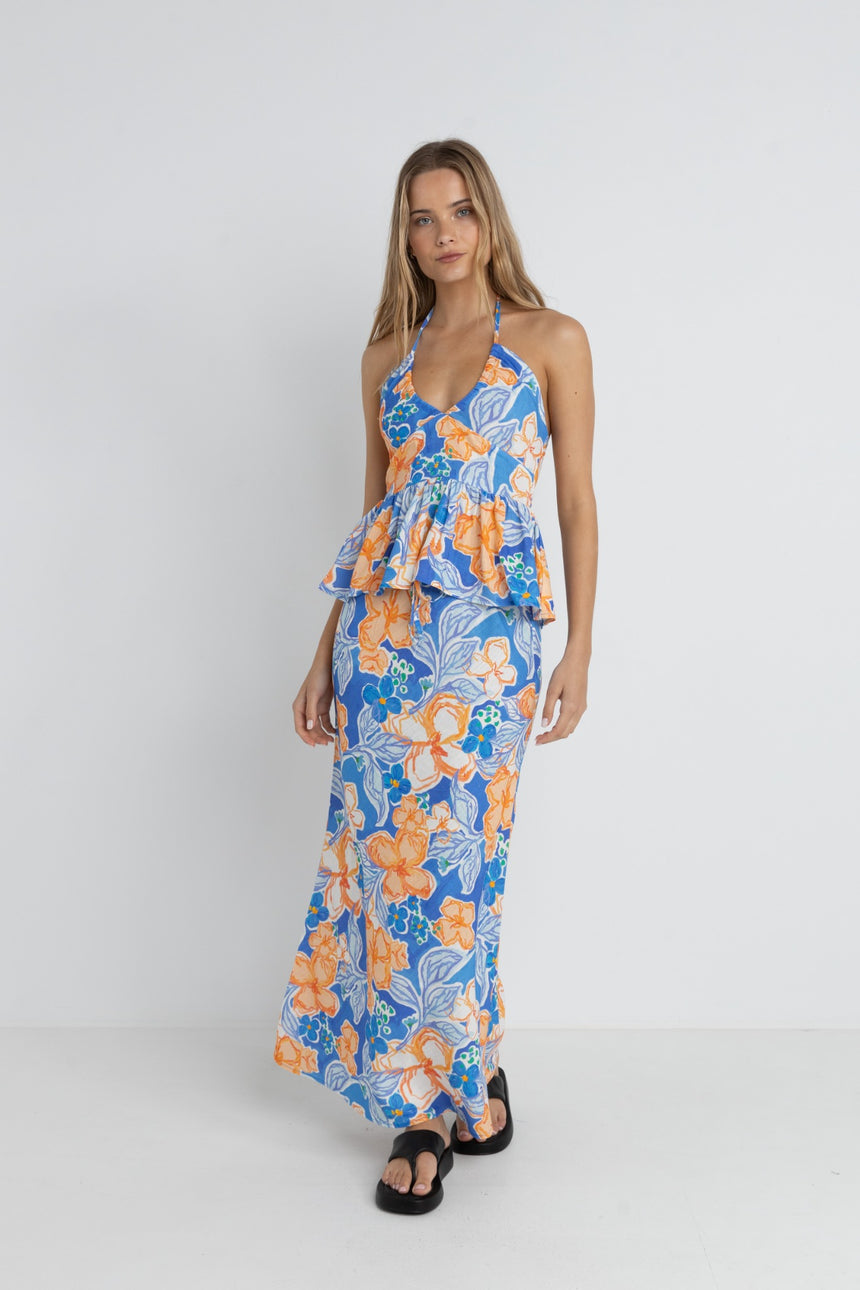 Paradise Floral Halter - Top Femme