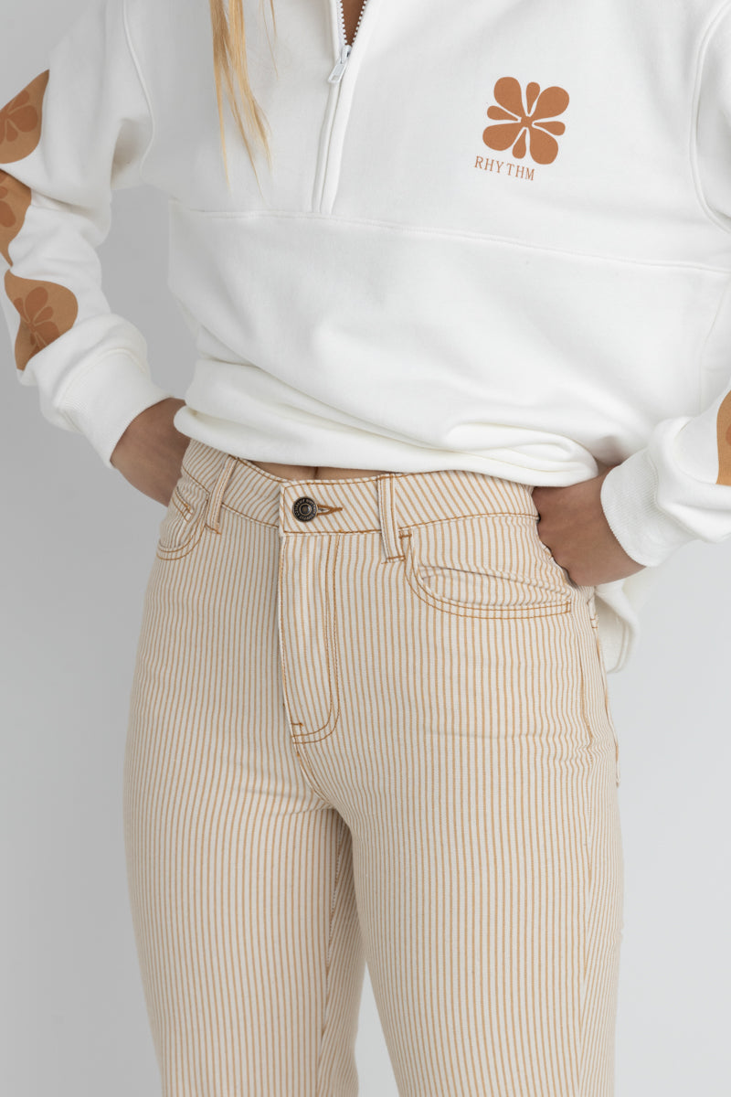 Willa Stripe Straight Leg Jean - Pantalon Femme