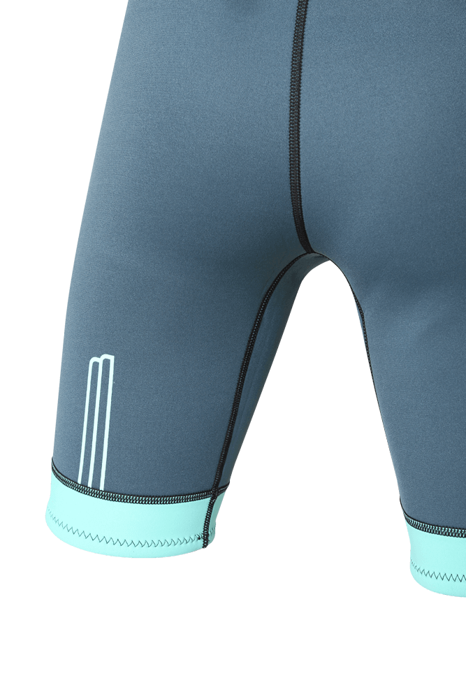 2/2 Pioneer - Zip Dos S/S Combinaison Shorty Surf Fille EnfantsShortyMdns