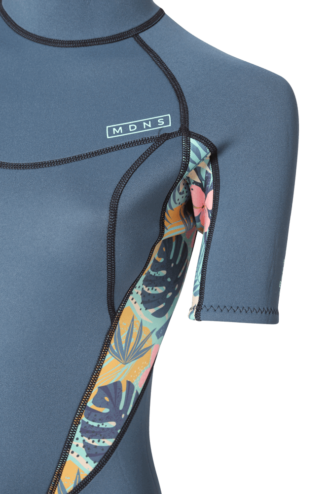 2/2 Pioneer - Zip Dos S/S Combinaison Shorty Surf Fille EnfantsShortyMdns