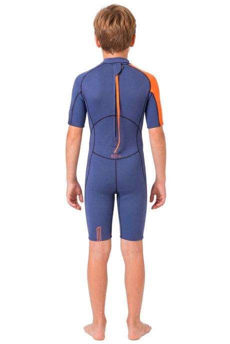 2/2 Pionner - Zip Dos S/S Combinaison Shorty Surf GarçonShortyMdns