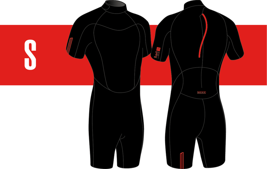 2/2 Shorty Stamiina Flatlock - Combinaison Surf HommeShortyMdns