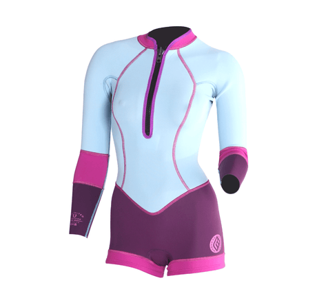 2/2 Unlimited -Zip Dos L/S Combinaison Shorty Surf FemmeShortyMdns
