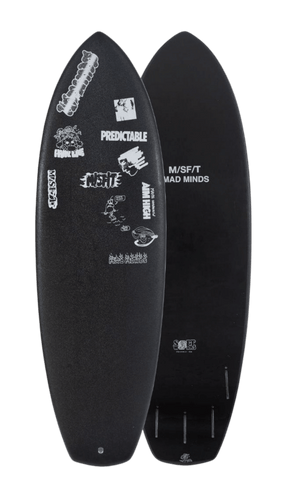 5'4" Misfit Dope Machine SW Futures Black - Planche Surf HybrideFunboard / HybrideSurftech