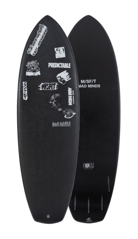 5'4" Misfit Dope Machine SW Futures Black - Planche Surf HybrideFunboard / HybrideSurftech
