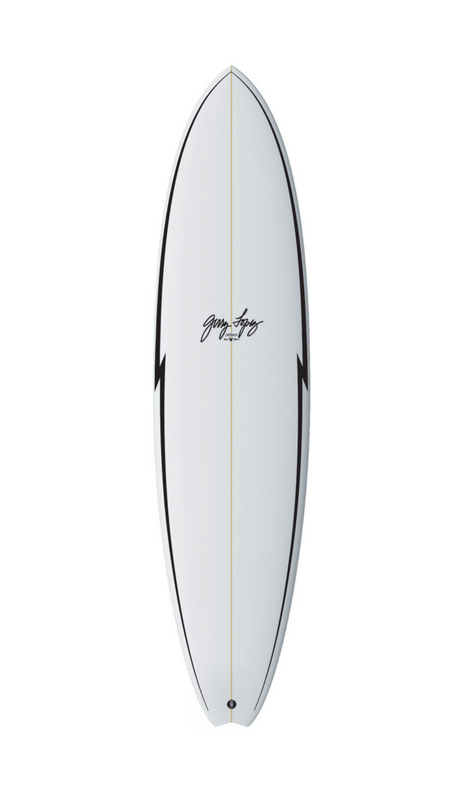 7'6" Gerry Lopez Little Darlin Fusion HD FCS II - Planche Surf MidlenghtFunboard / HybrideSurftech