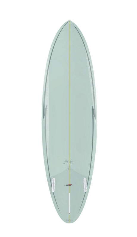 7'6" Gerry Lopez Midway Fusion Poly FCS II - Planche Surf MidlenghtFunboard / HybrideSurftech