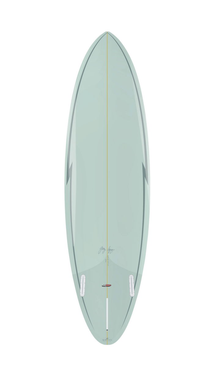 7'6" Gerry Lopez Midway Fusion Poly FCS II - Planche Surf MidlenghtFunboard / HybrideSurftech