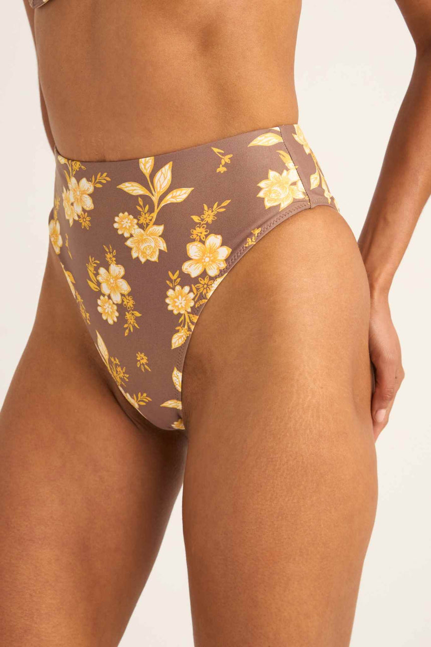 Anika Floral High Waist - Damen Bikinihose