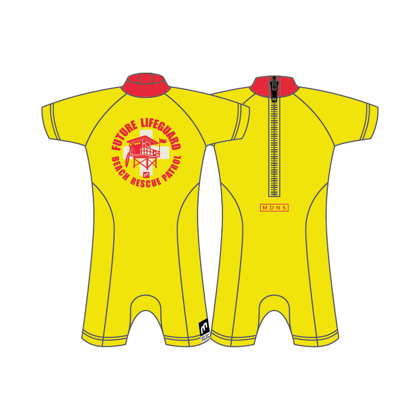Message Lifeguard - Shorty SPF 50+ S/S Lycra Surf Bébé