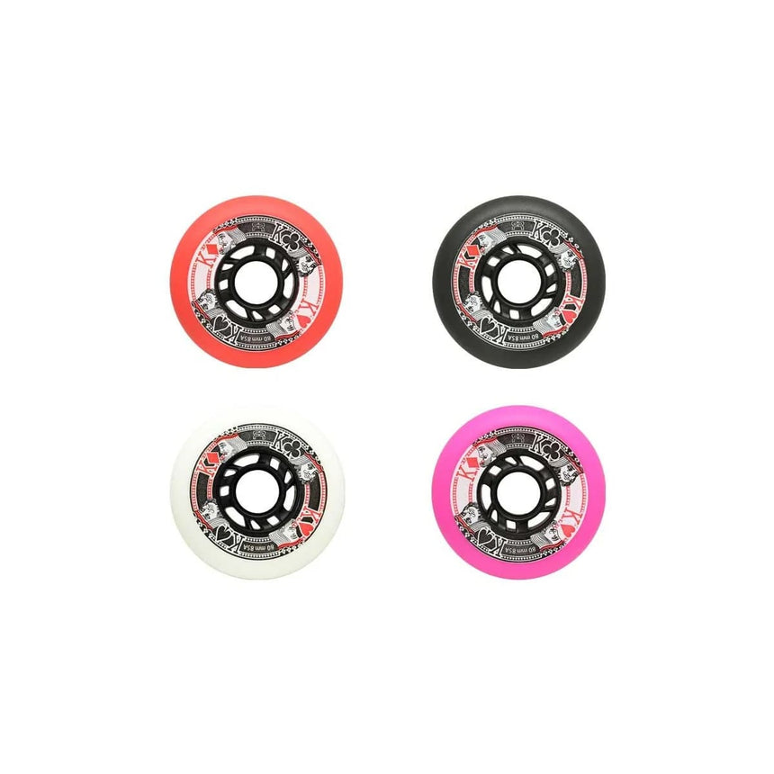 Street Kings 80mm 85A Inline-Skates Räder (4er-Pack)