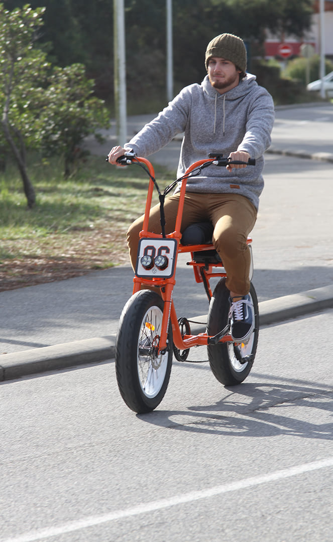 Voltaway Passenger Velo Electrique Fat Bike Fullspeed Orange/Black