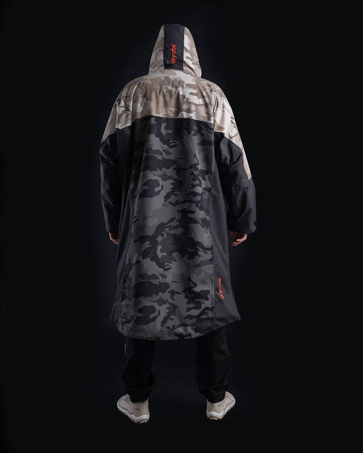 Nexus - Poncho Impermeable Zippé Adulte Manches Longues Noir Camo