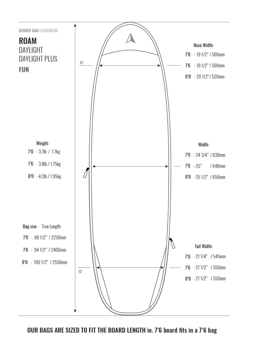 Day Lite 5 mm - Custodia per Surf Funboard